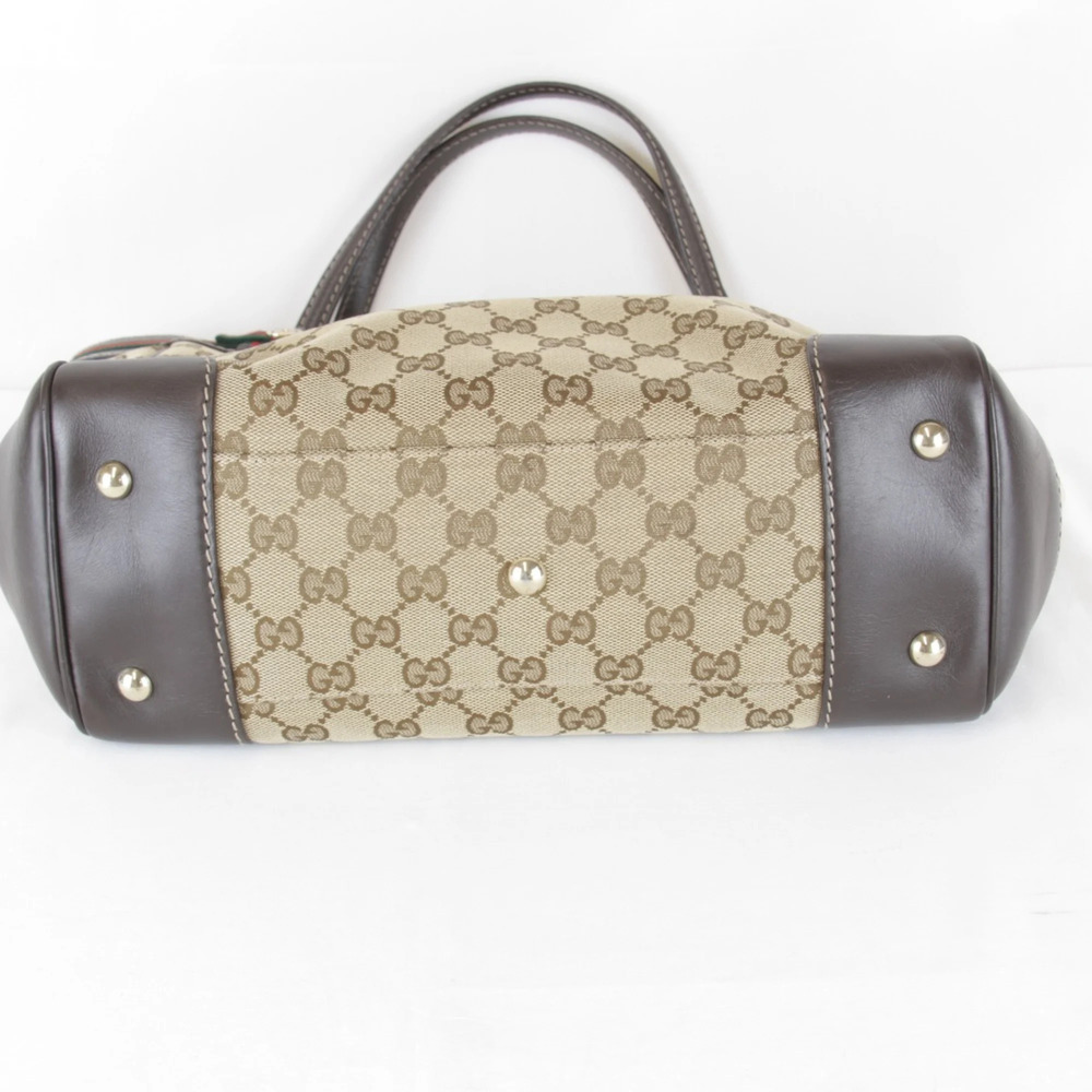 GUCCI Authentic Brown Leather Tote Bag - Picture 7 of 15